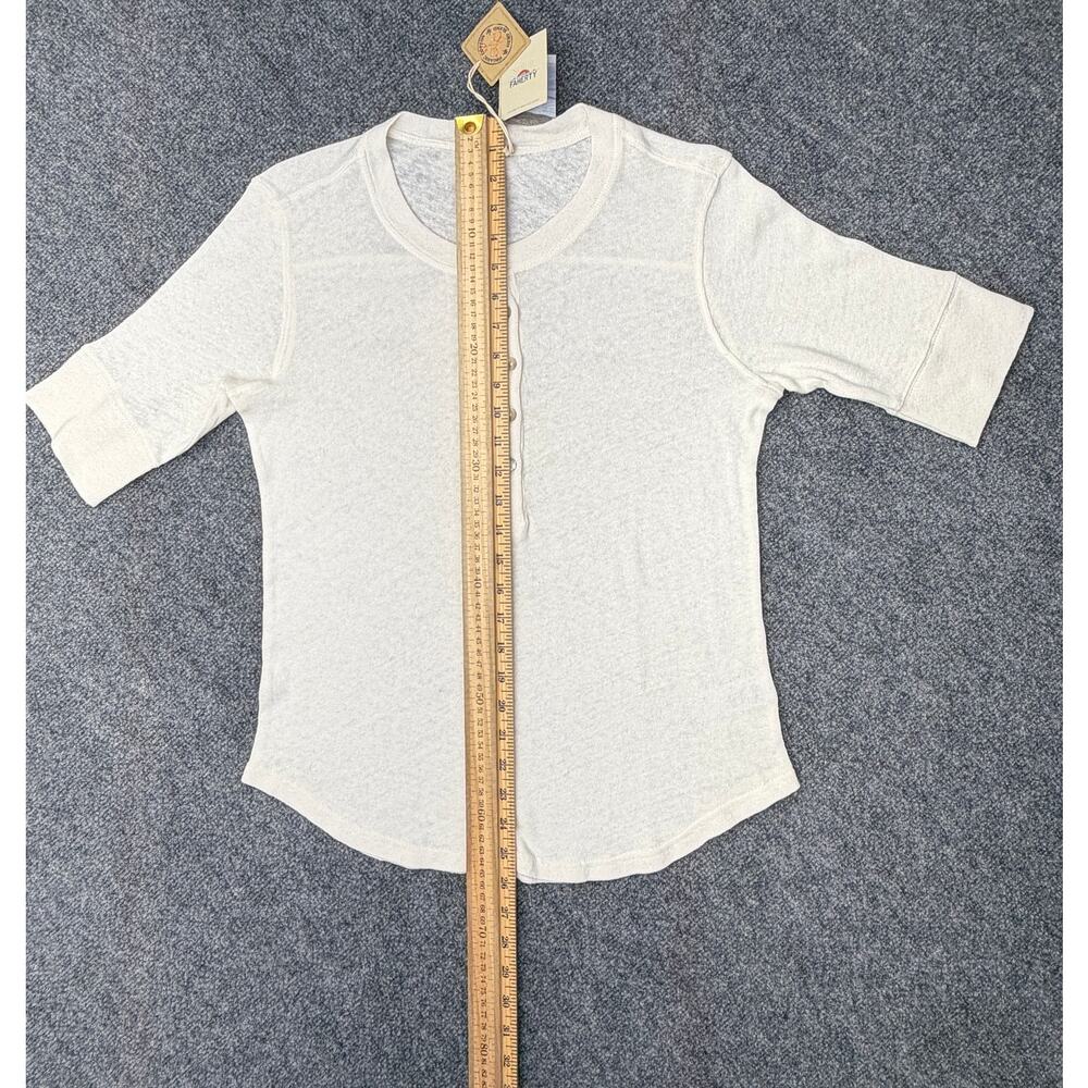 Faherty Allandria Henley Womens S White Hemp Organic Cotton NWT NEW - Picture 7 of 13